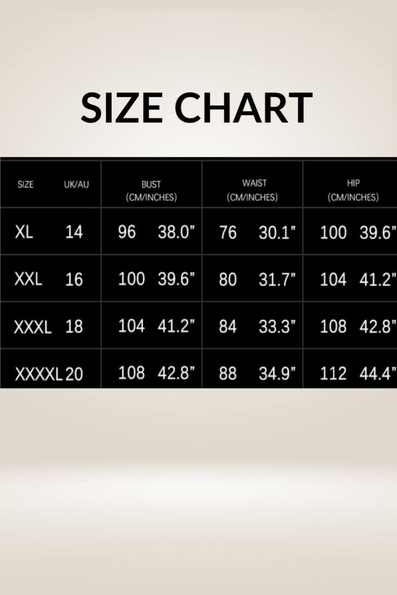 Plus Size Metallic High Waist Wide Leg Black Palazzo Pants - TGC Boutique - Size chart