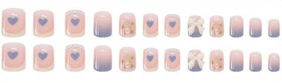 Press On Nails Clear Glossy White French Tip Coffin Crystal Nail Kit - TGC Boutique - Press On Nails