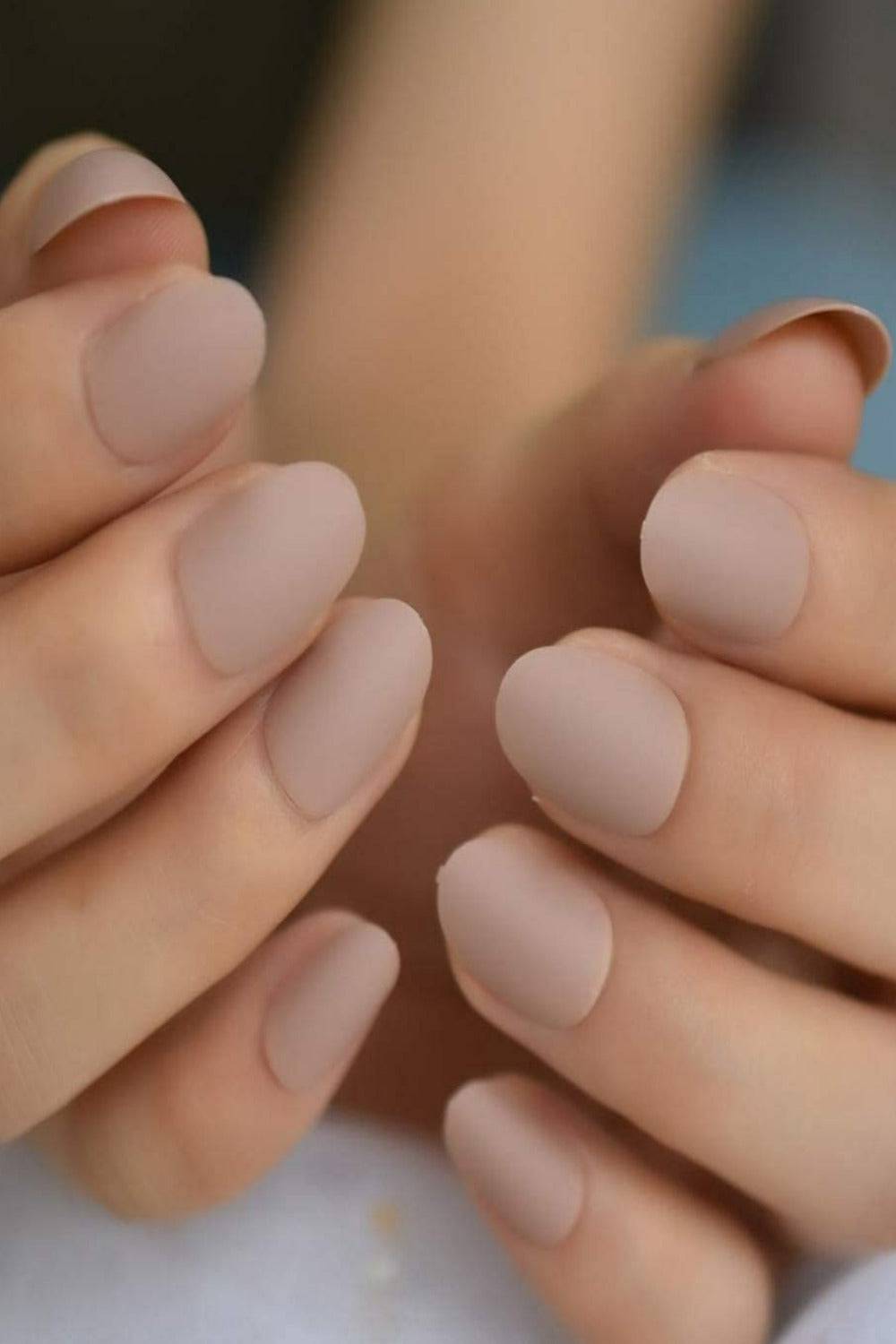 Press On Nails Nude Matte Oval Nail Kit - TGC Boutique - Press On Nails