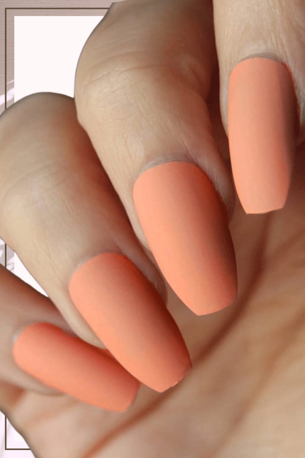Press On Nails Orange Matte Medium Coffin Nail Kit - TGC Boutique - Press On Nails
