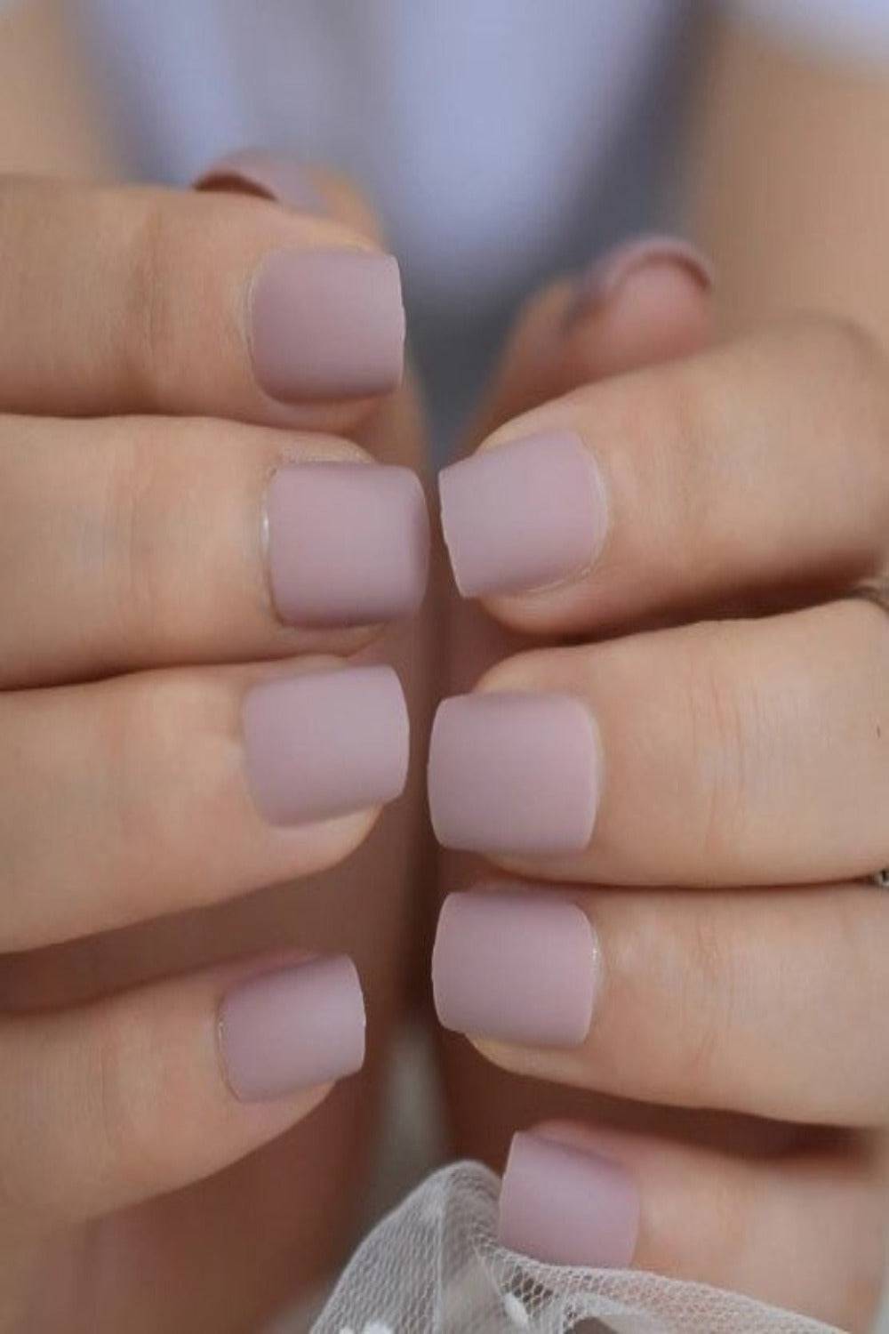 Press On Nails Short Square Matte Lavender Light Purple Nail Kit - TGC Boutique - Press On Nails