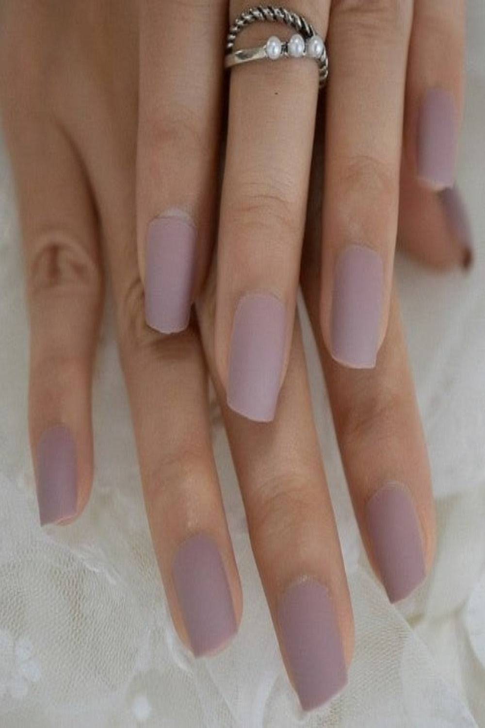 Press On Nails Short Square Matte Lavender Light Purple Nail Kit - TGC Boutique - Press On Nails