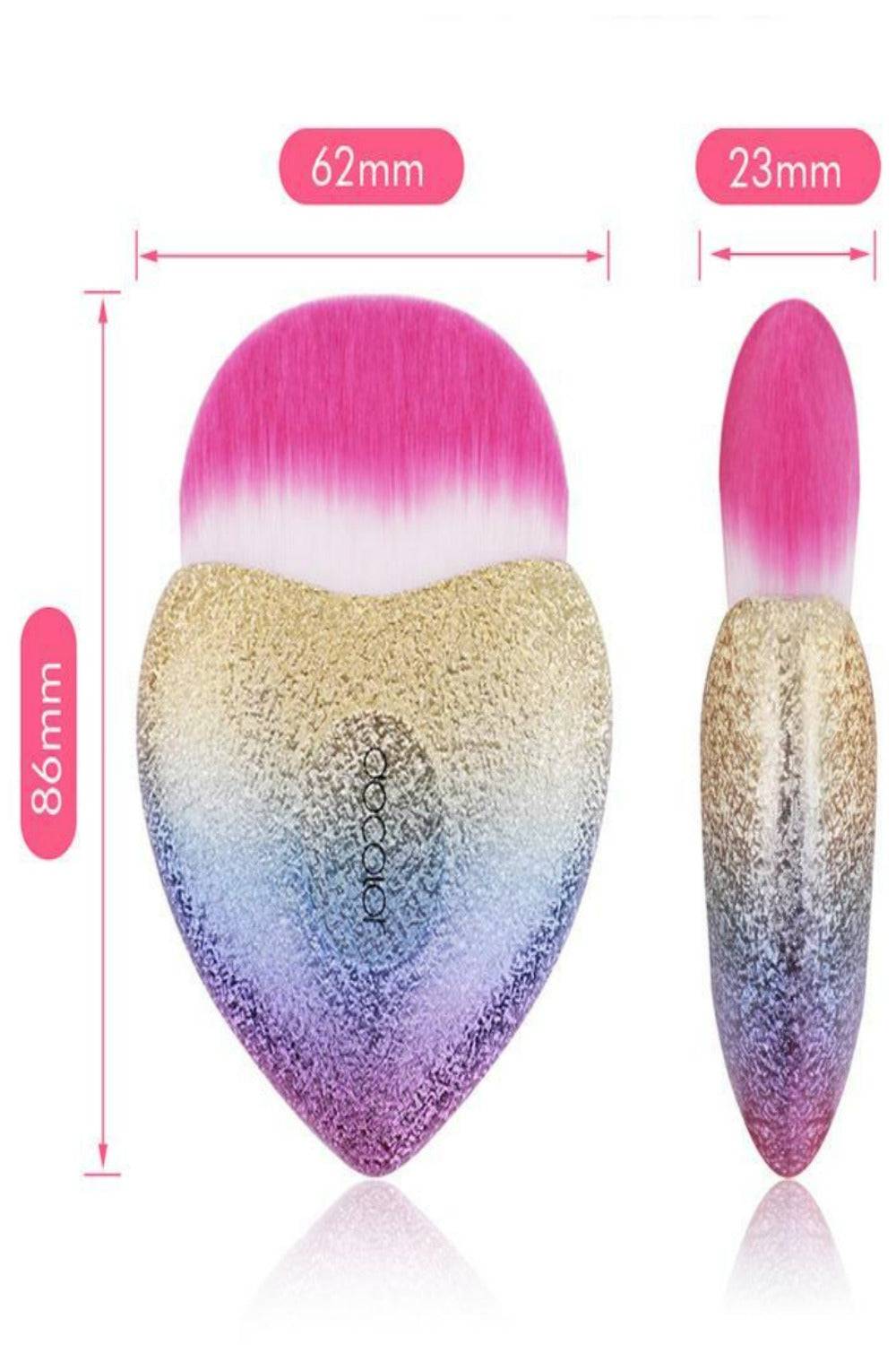 Rainbow Heart Brush Kit - TGC Boutique - Makeup Brushes