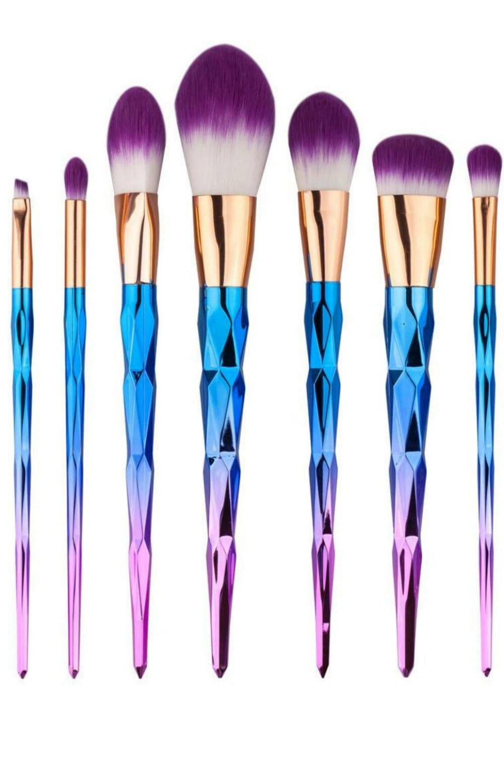 Rainbow Unicorn Pattern Makeup Brush Set - TGC Boutique - unicorn makeup brushes