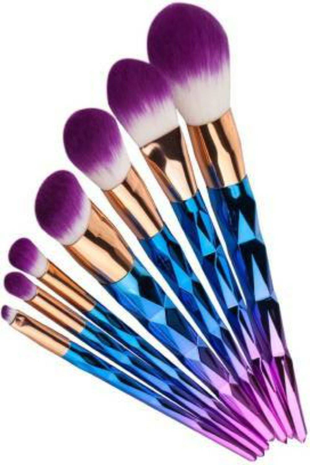 Rainbow Unicorn Pattern Makeup Brush Set - TGC Boutique - unicorn makeup brushes