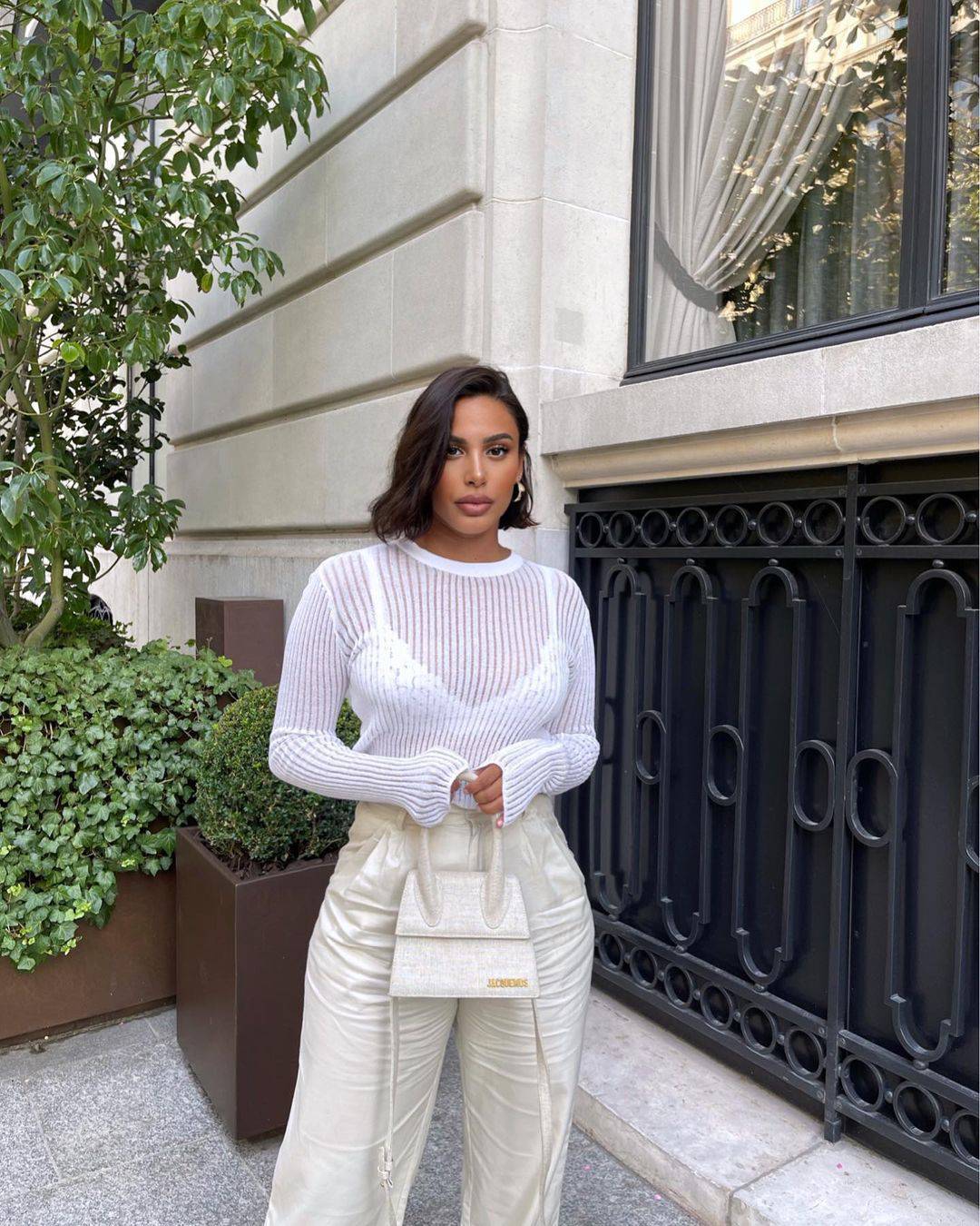 See Through Long Sleeve White Top - TGC Boutique - Top