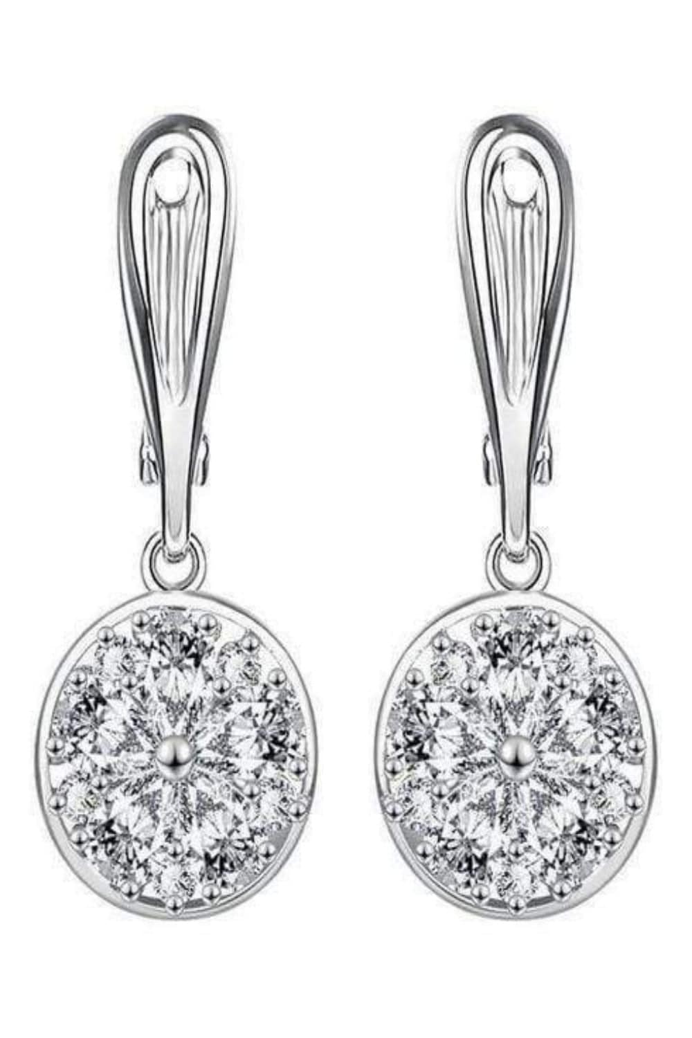 Stainless Steel Stud Silver Drop Earrings - TGC Boutique - Earrings