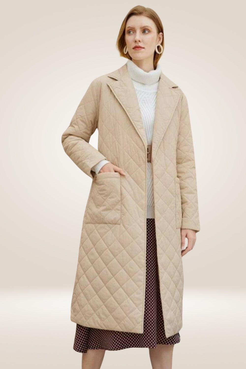 Tailored Tan Long Parka Coat With Deep Pockets - TGC Boutique - Parka Coat