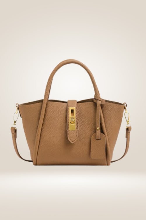 Tan Vegan Leather Tote Bag - TGC Boutique - Handbags