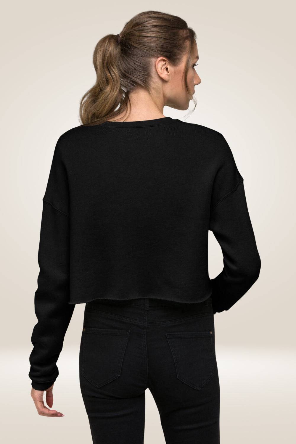 TGC X Reaction Black Cropped Sweatshirt - TGC Boutique - Cropped Sweatshirt