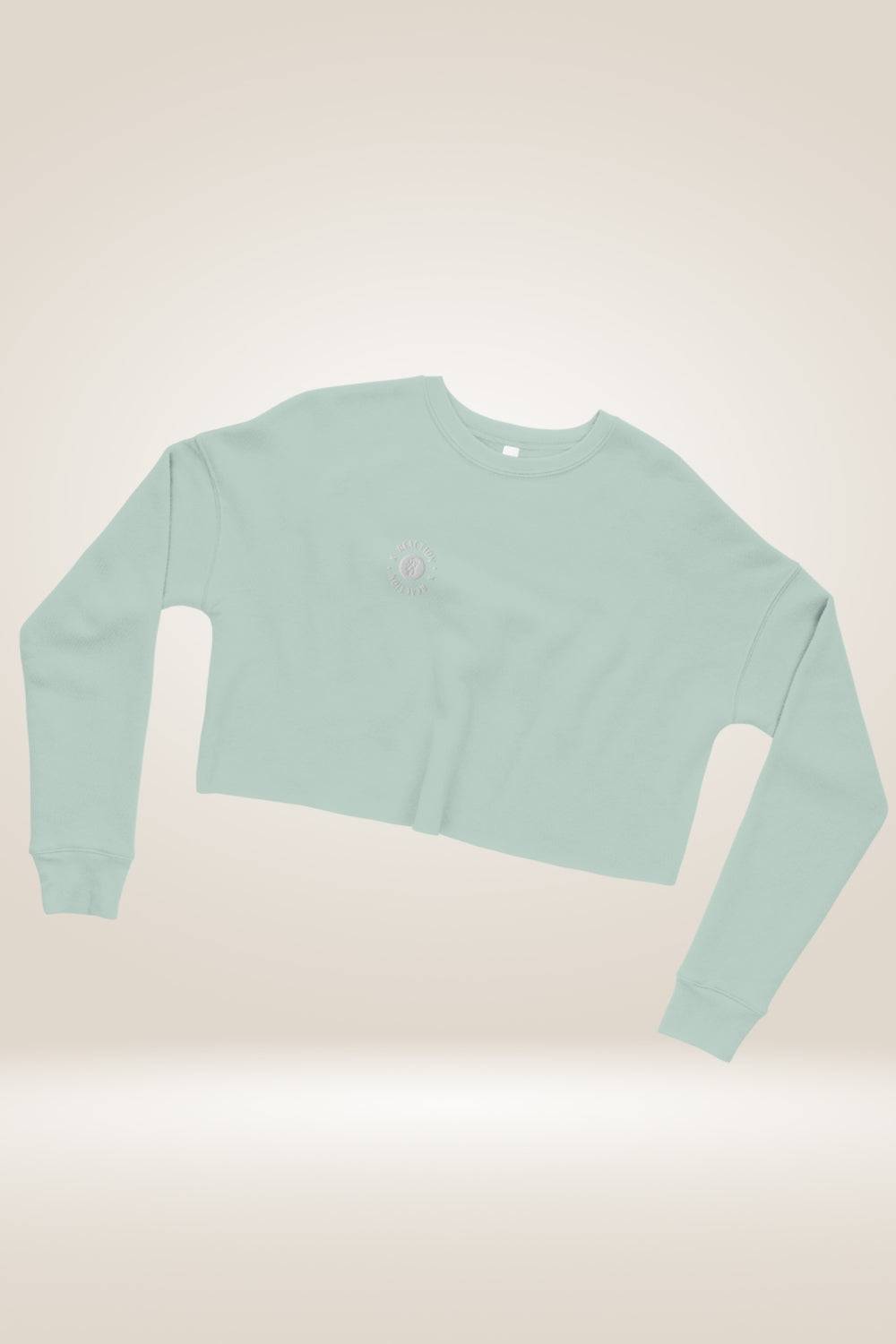 TGC X Reaction Light Blue Cropped Sweatshirt - TGC Boutique - Cropped Sweatshirt