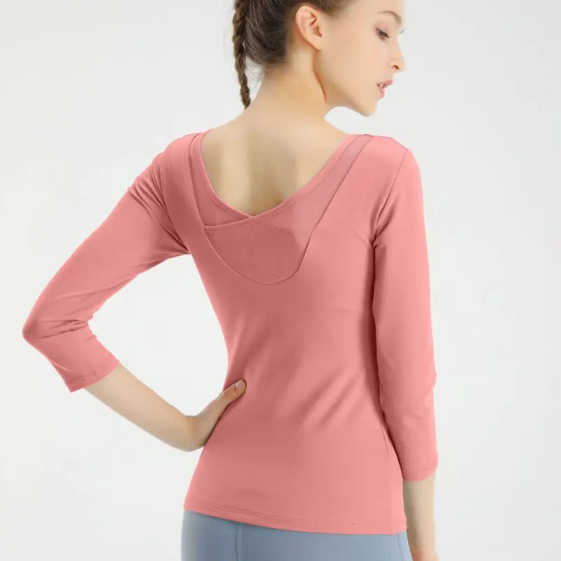 Tranquil Trio Mesh-Back Yoga Tops - TGC Boutique - Workout top