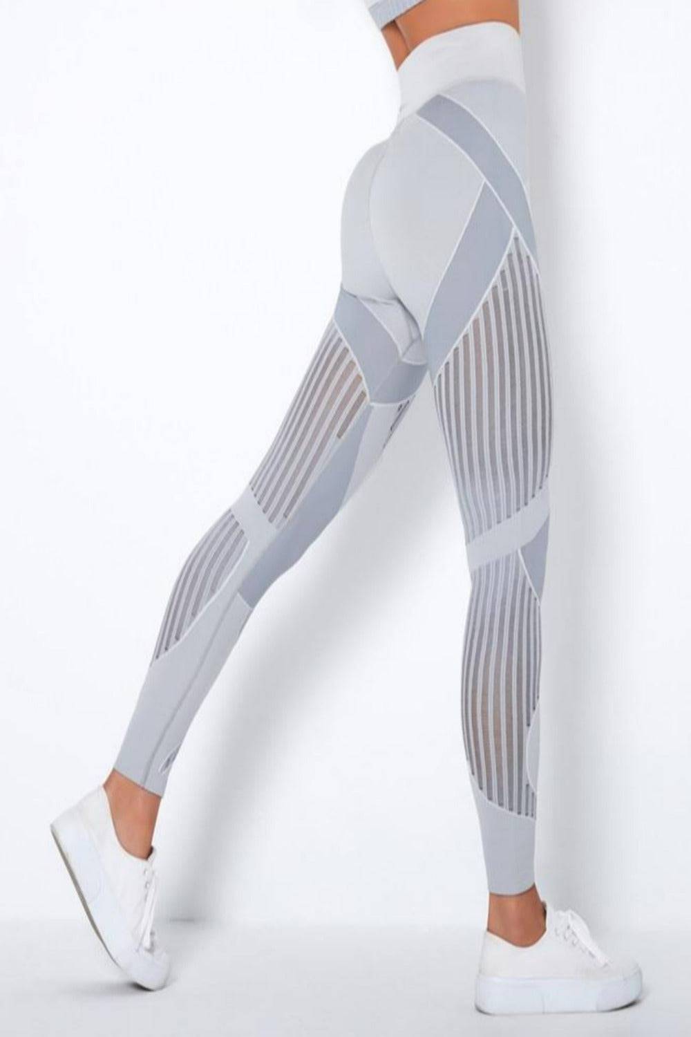 Tummy Control High Waisted Leggings - Light Gray - TGC Boutique - Yoga Leggings