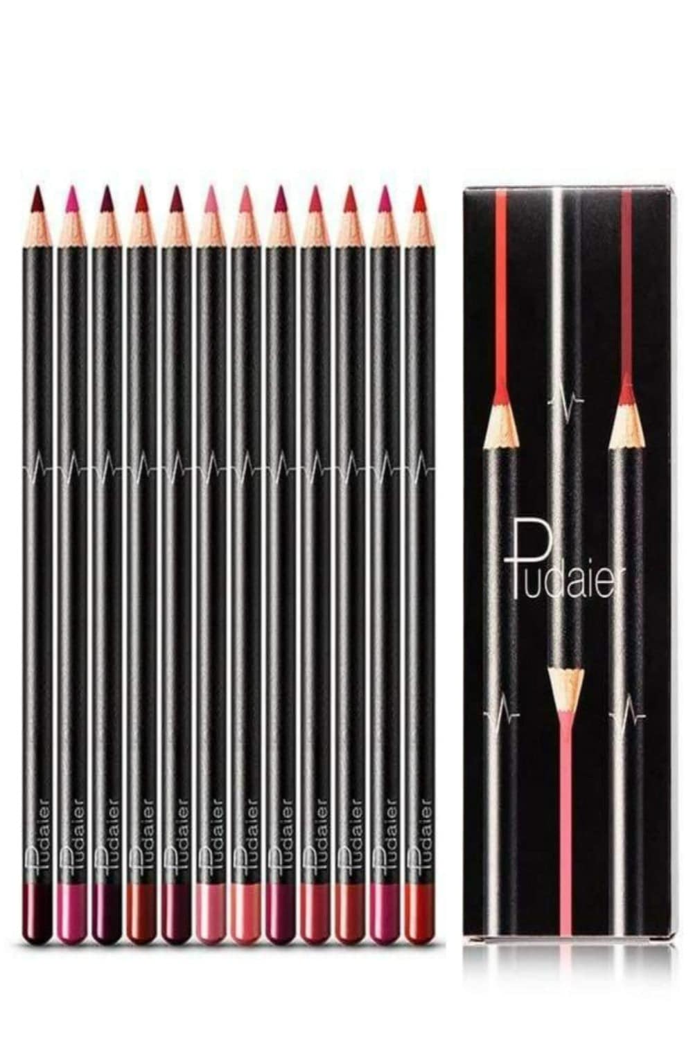 Ultra Durable Waterproof Matte Lipstick Lip Liner Pencil Kit - 12 Pack - TGC Boutique - Lip Liner Makeup