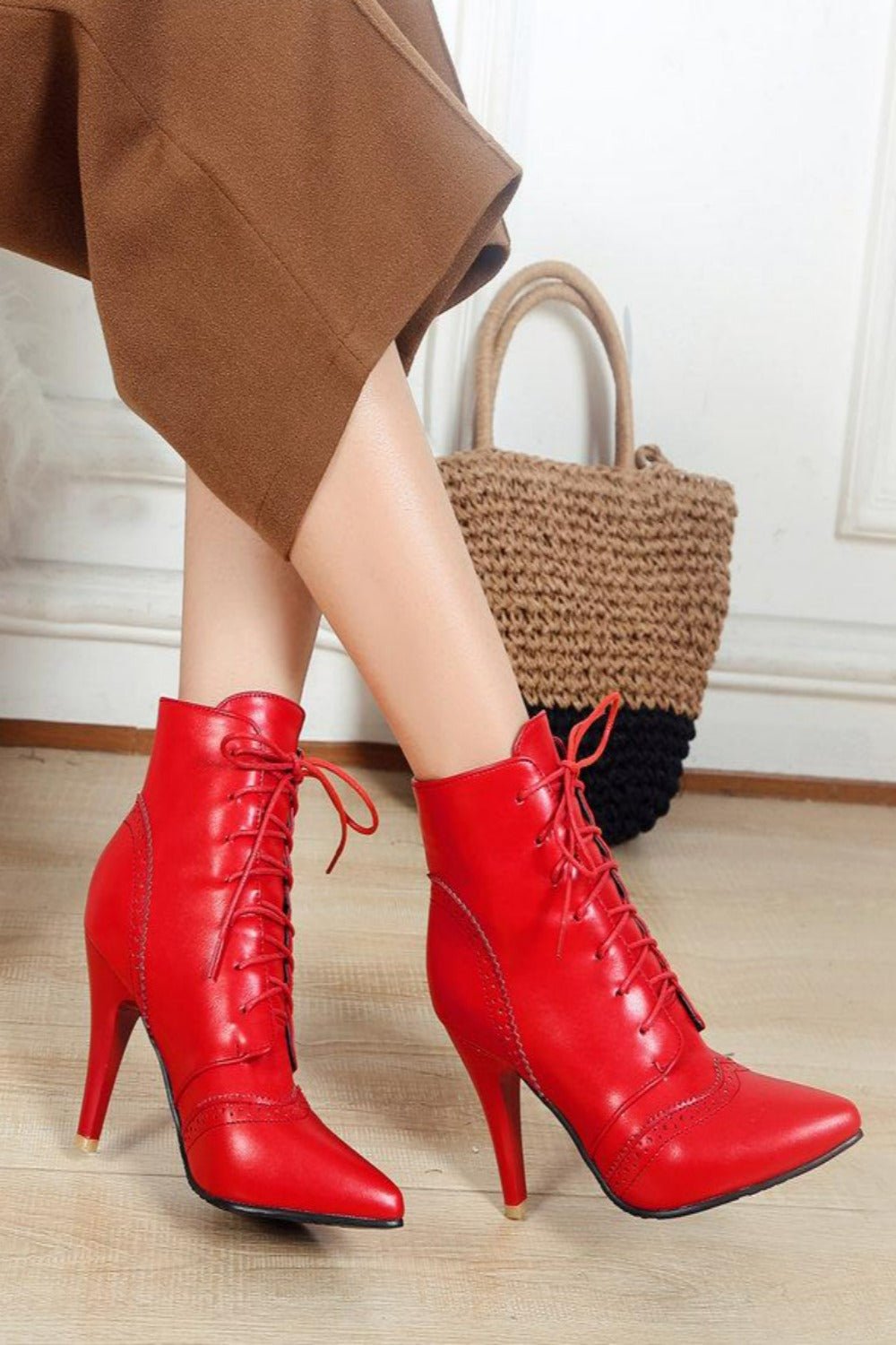 Vintage Winter Women Lace Up Lady Short Martin Boot - TGC Boutique - Ankle Booties