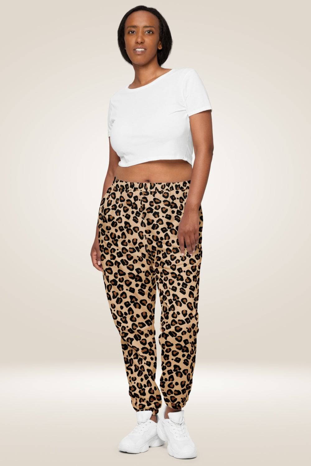 Water Resistant Leopard Print Track Pants - TGC Boutique - pants