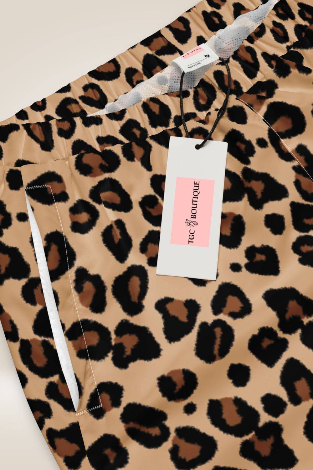 Water Resistant Leopard Print Track Pants - TGC Boutique - pants