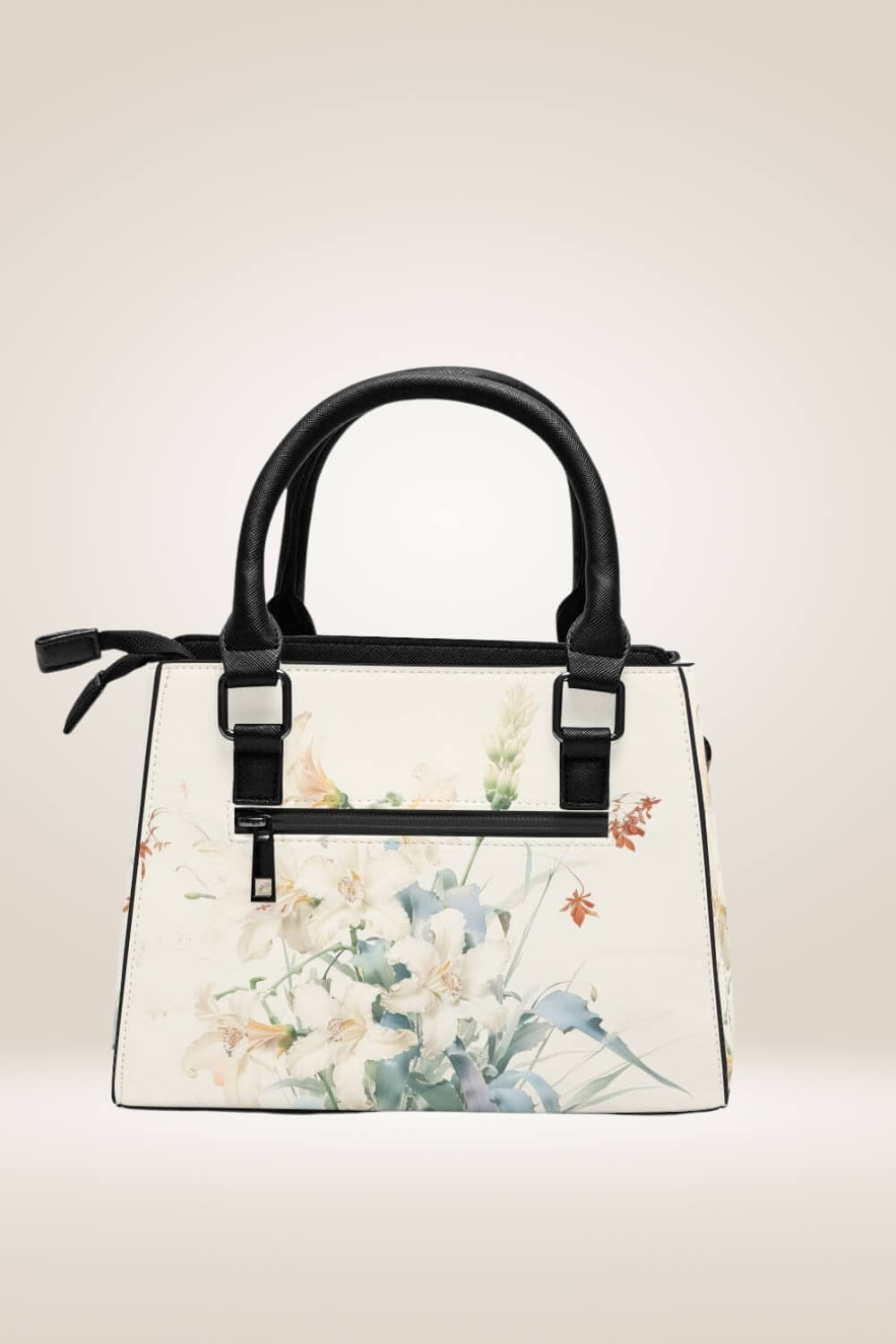 White Flowers Satchel Bag - TGC Boutique - Satchel Handbag