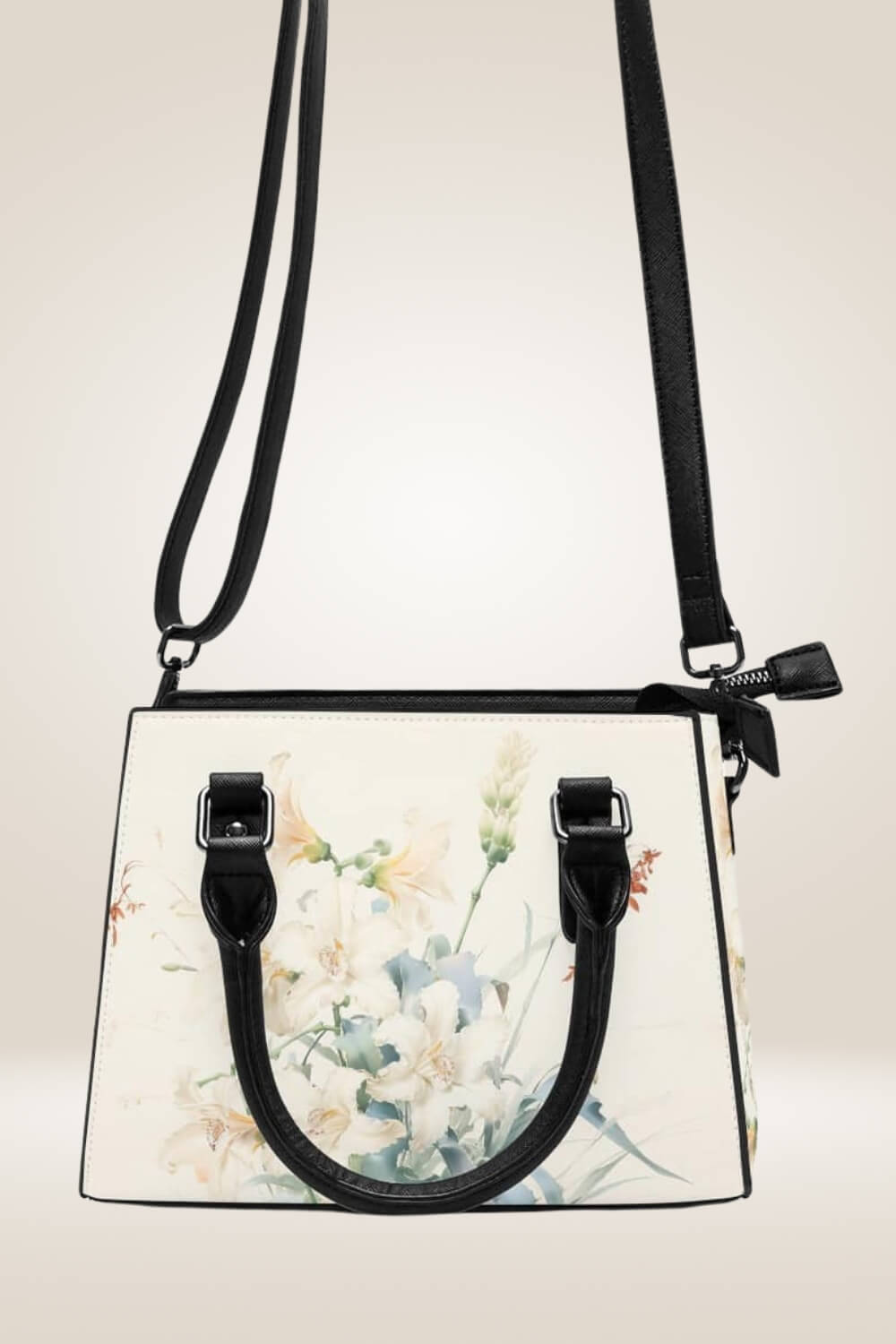 White Flowers Satchel Bag - TGC Boutique - Satchel Handbag