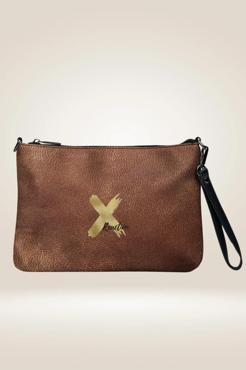 X Reaction Brown Vegan Leather Crossbody bag - TGC Boutique - Shoulder Bag