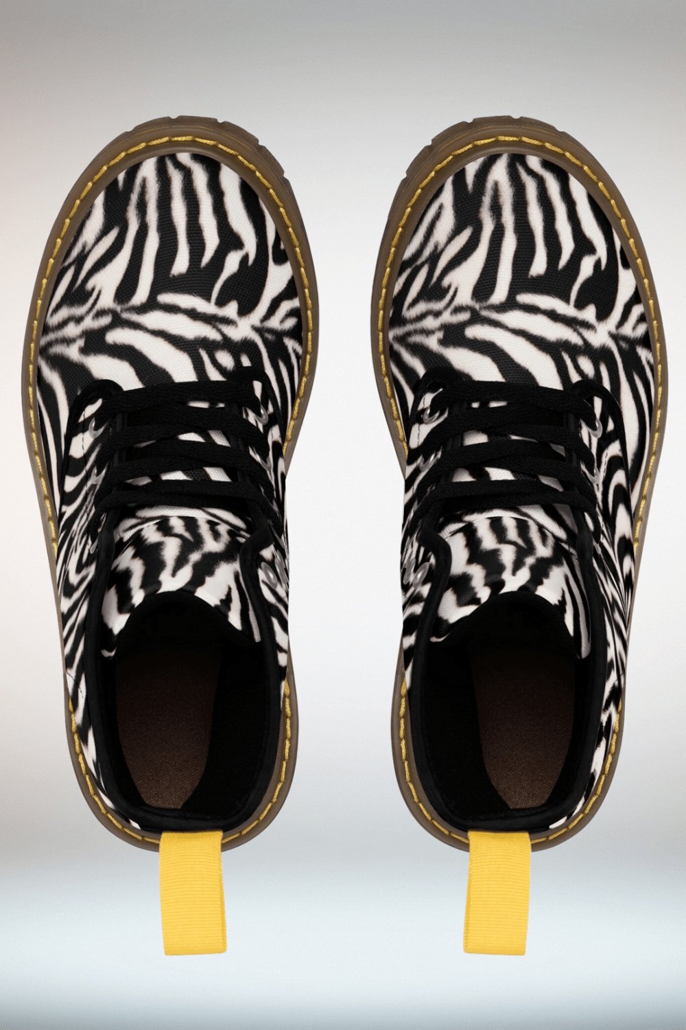 Zebra Print Lace Up Ankle Boots - Brown Sole - TGC Boutique - Ankle Boots